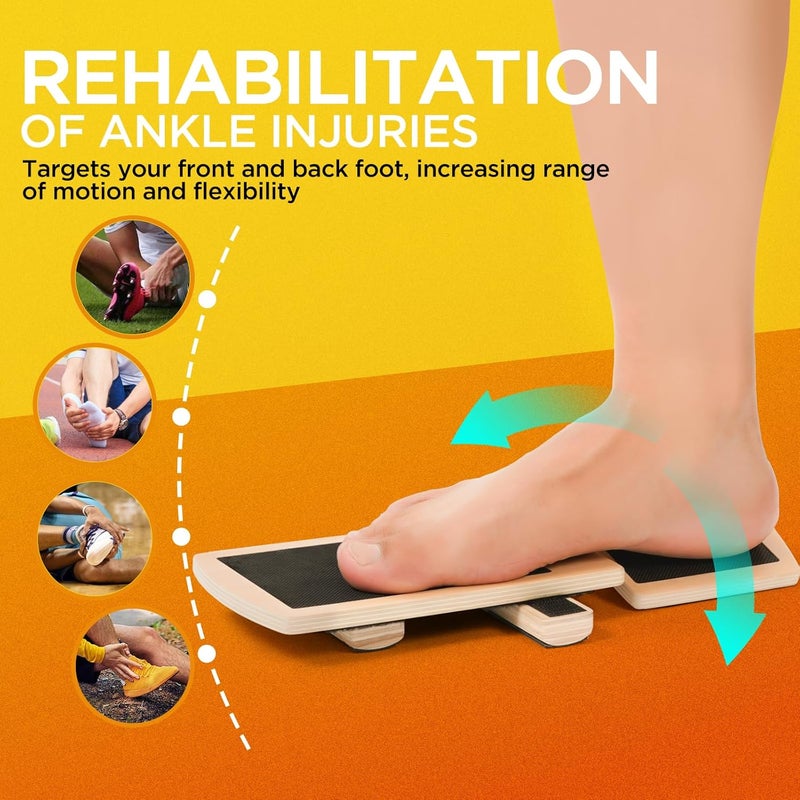 Glitz Ankle Balance Board Foot Strengthener Trainer for Sprained Ankle, Stability Exercises, Physical Therapy, Plantar Fasciitis Relief, Posture Correction, Balance Training - Image 2